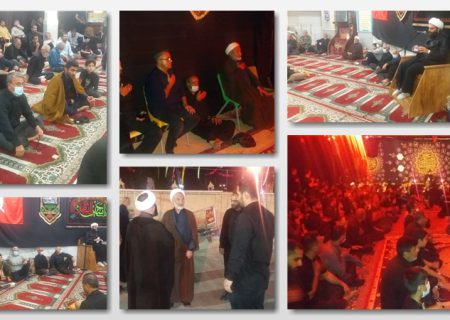 حضور امام جمعه دشتستان در محافل سخنرانی و عزاداری شب هفتم ماه محرم در برازجان